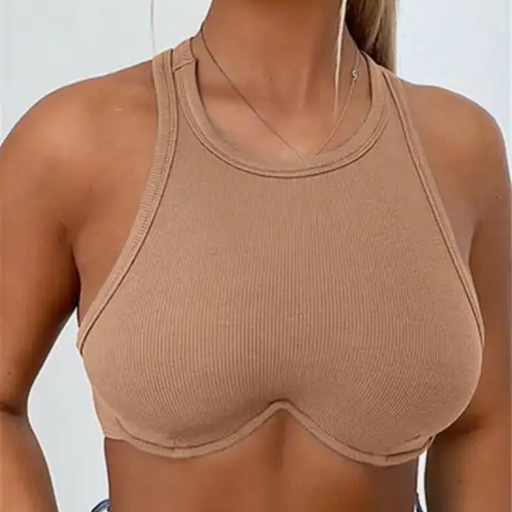 Nude Crop Top
